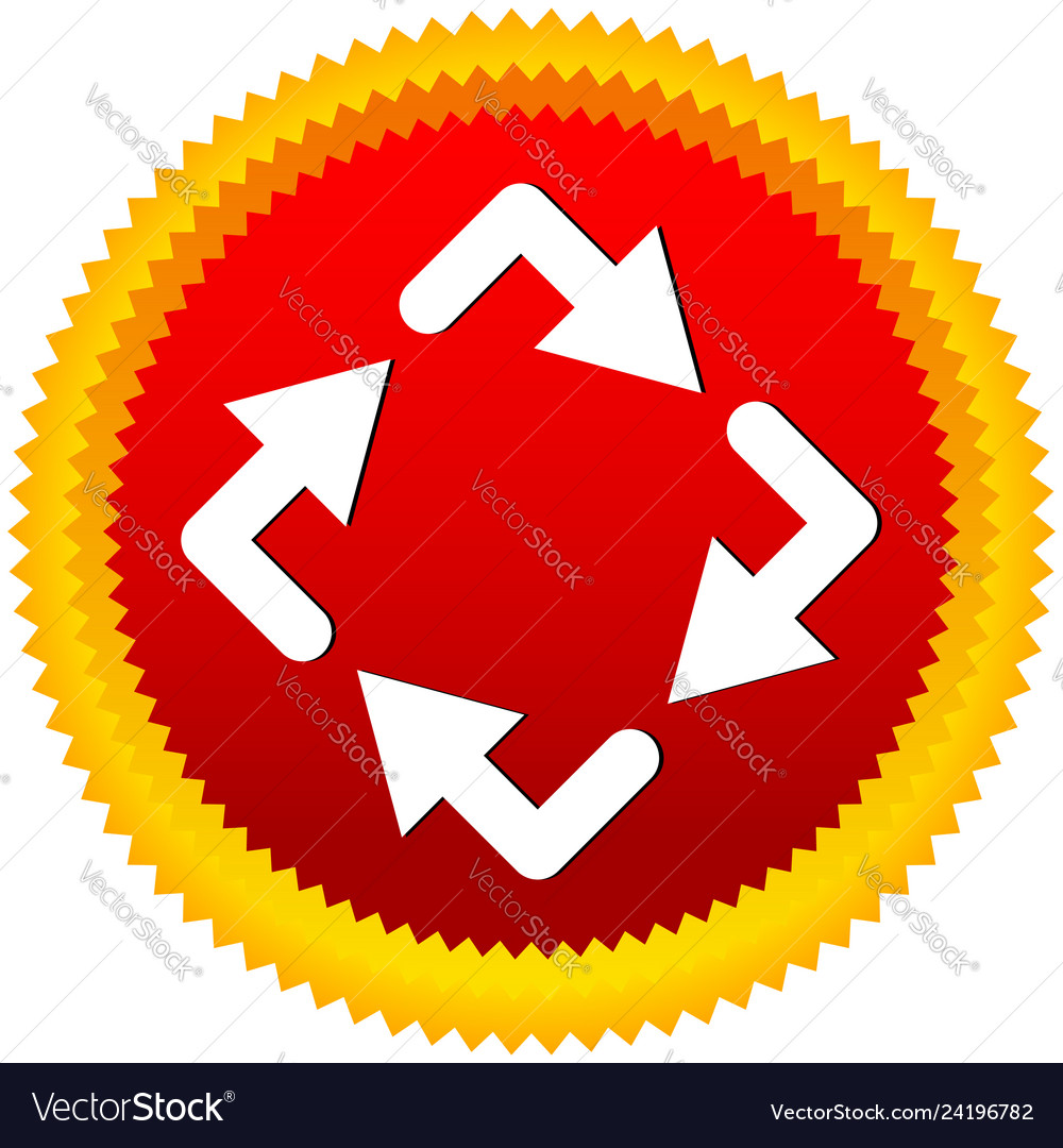 Circular arrows icon rotating clockwise vector image Circular arrows icon rotating clockwise