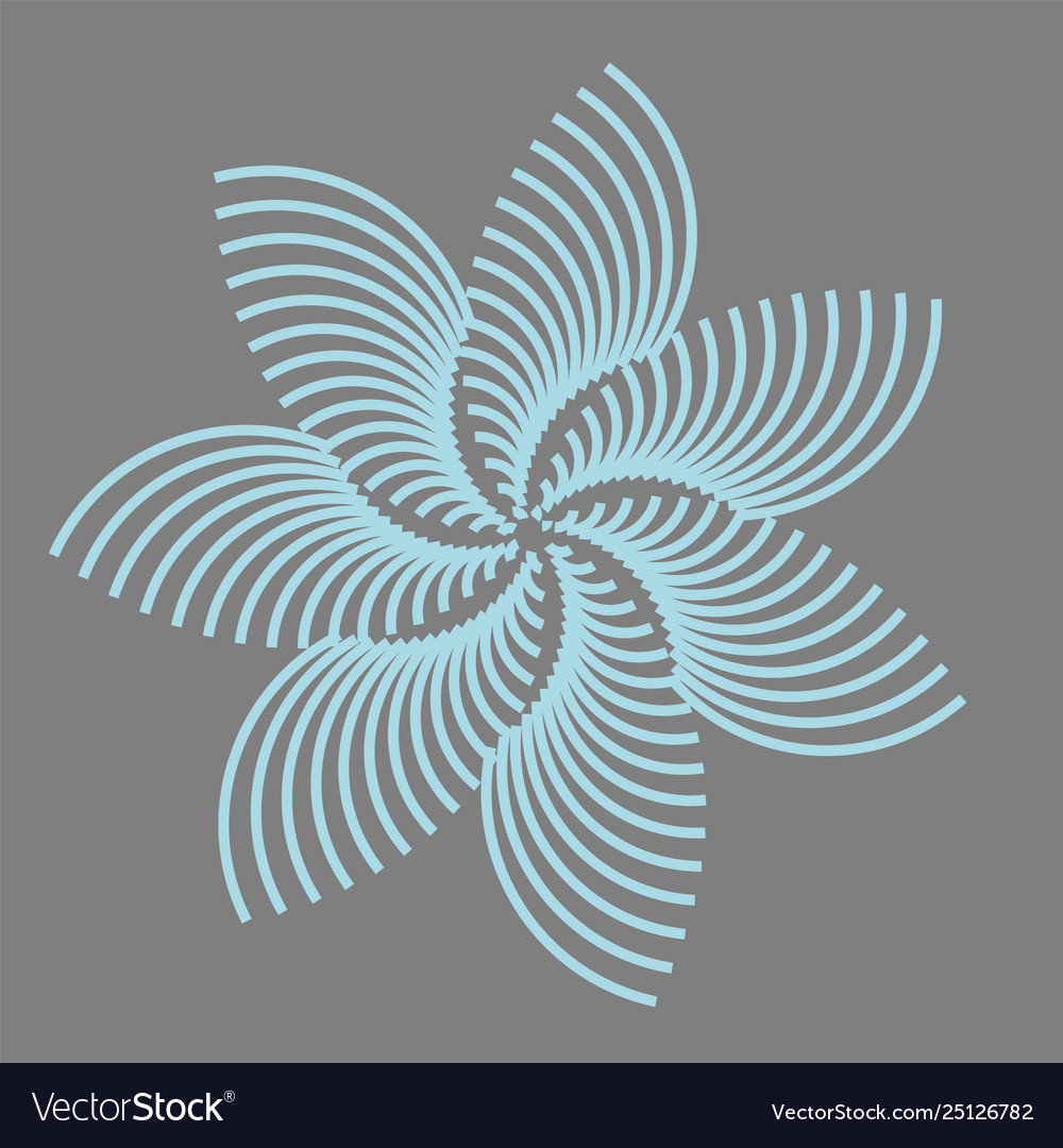 Concentric abstract pattern from repetitive shapes