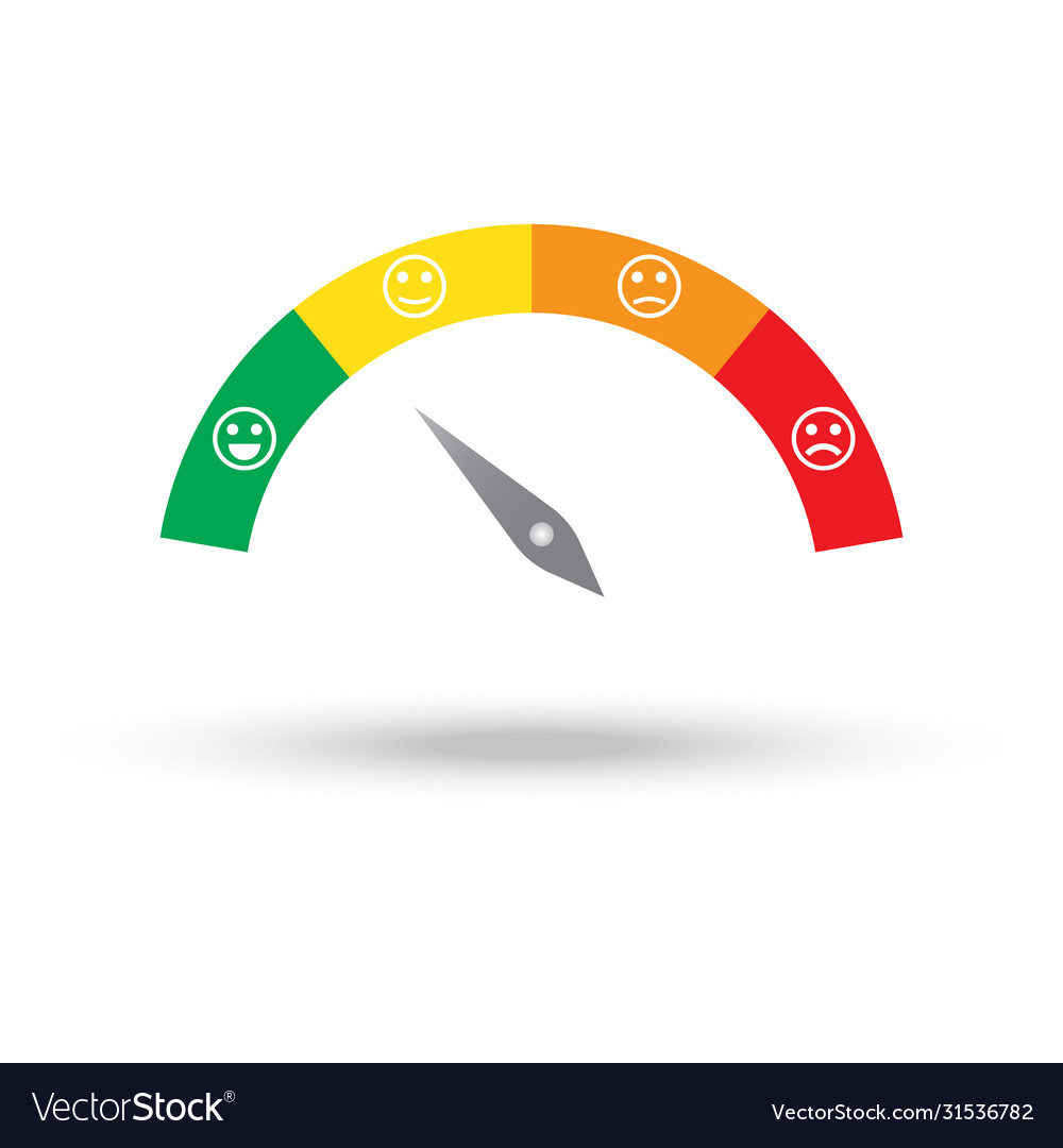 Customer satisfaction meter with different Vector Image