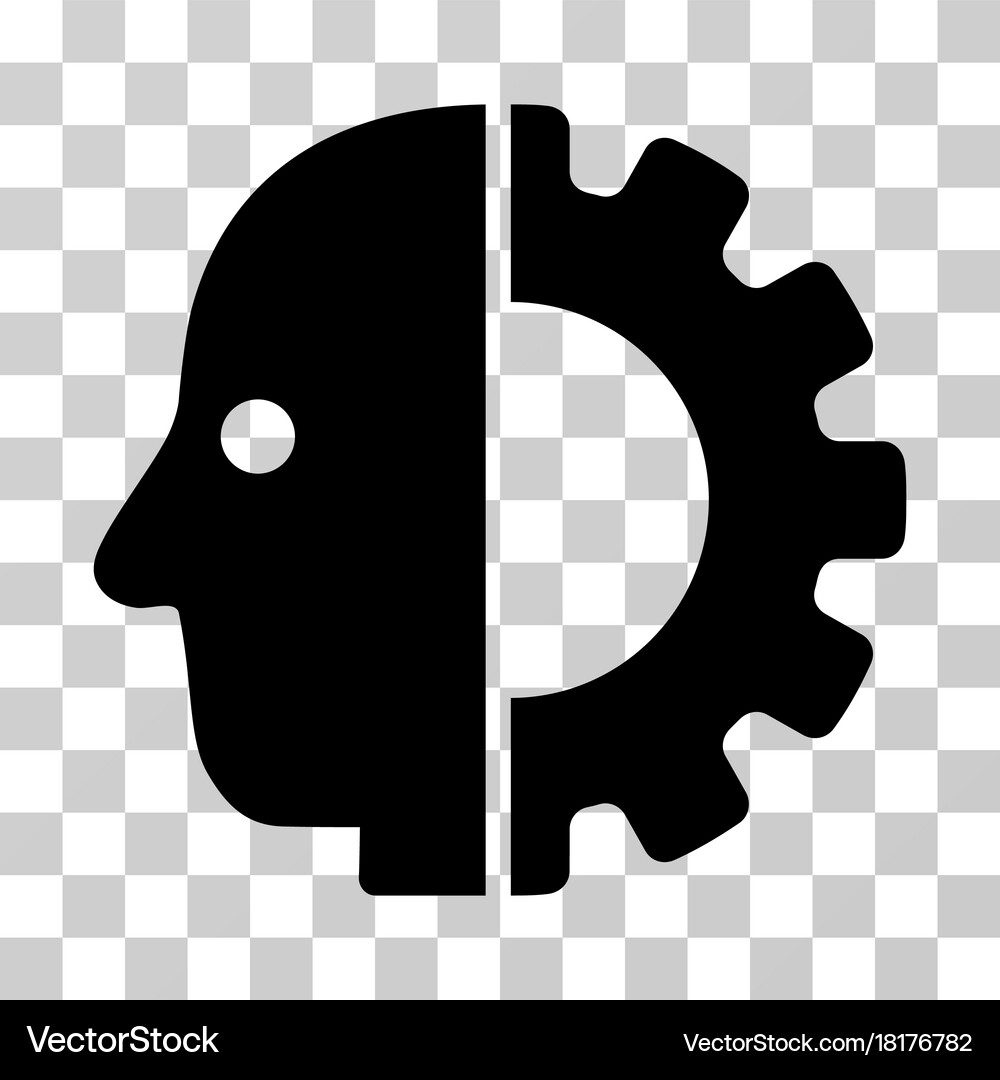 Icono Cyborg Artificial Intelligence Cyborg Profile Stock Illustration