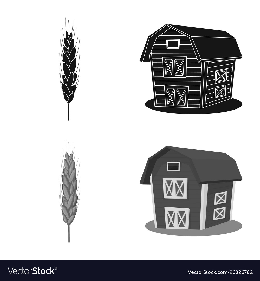 Design agriculture and farming icon set