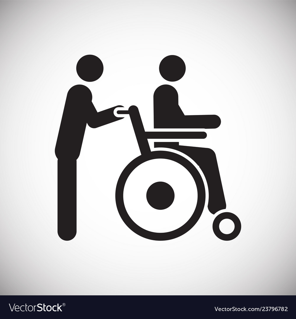 Disability icon on white background for graphic Vector Image