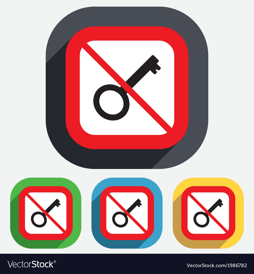 Do not open key sign icon unlock tool symbol