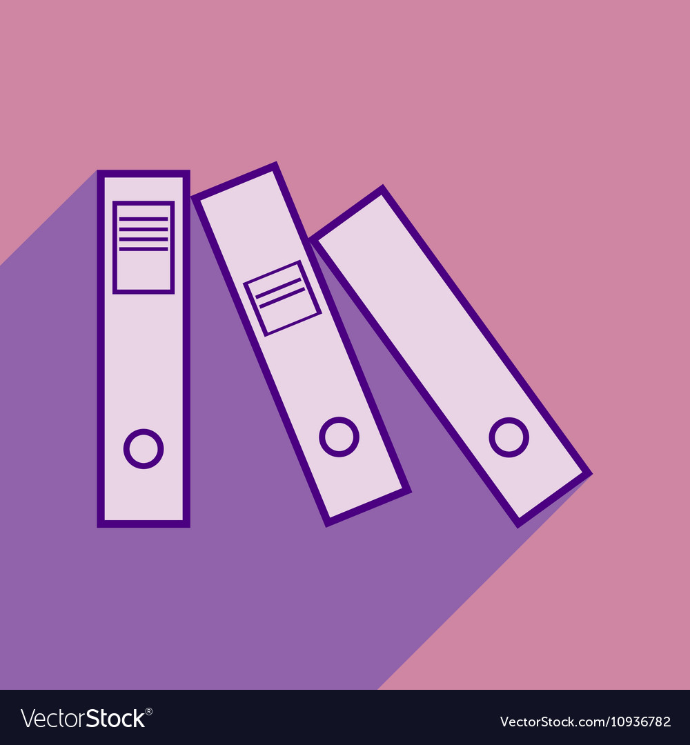 Flat with shadow icon folders for documents