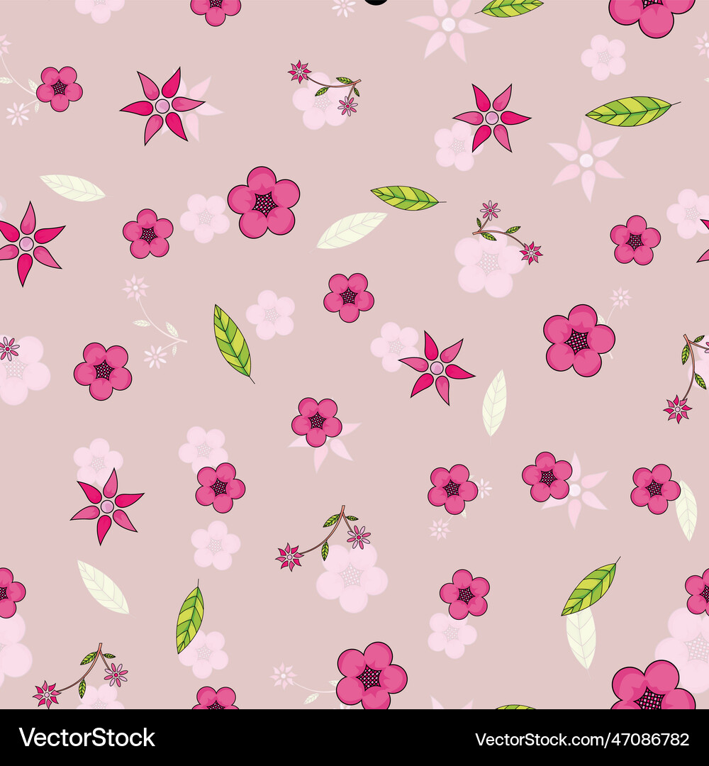 Floral seamless pattern background Royalty Free Vector Image