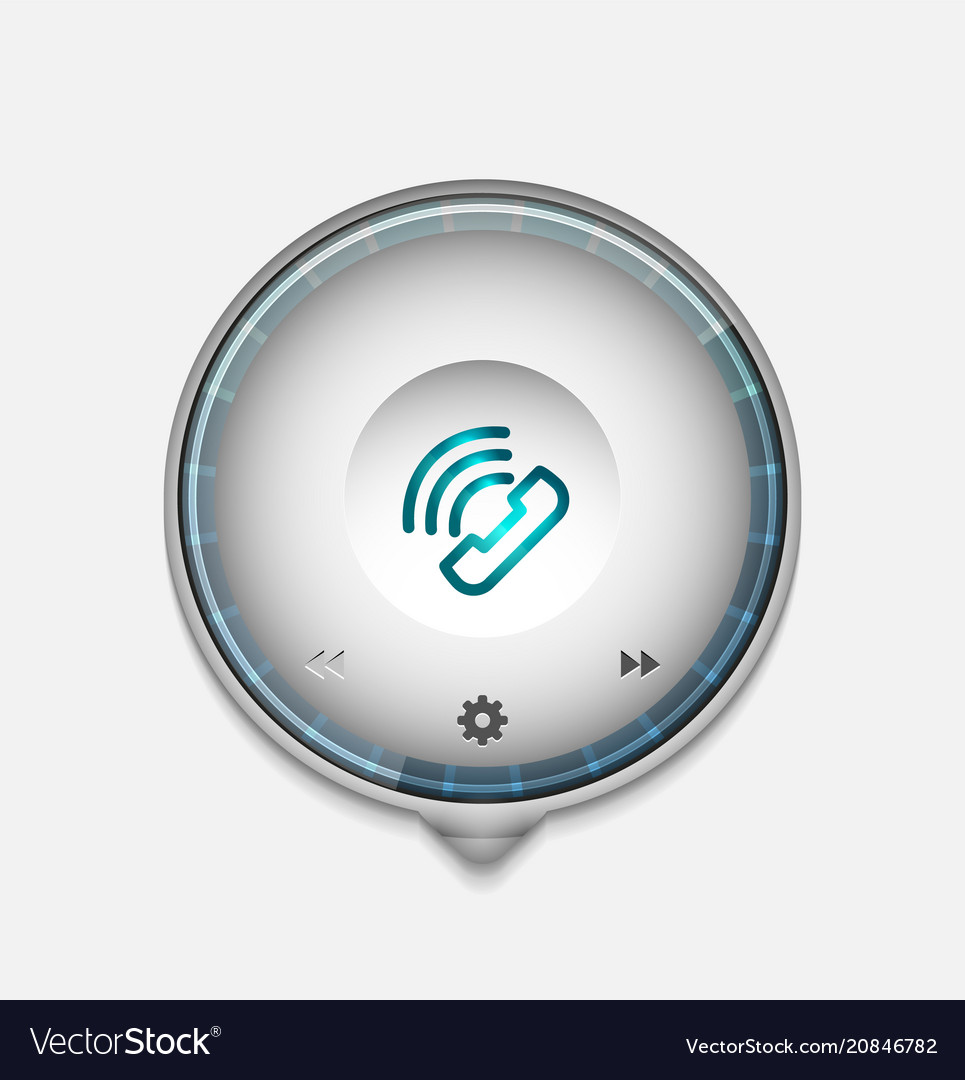 Phone support web button vector image Phone support web button