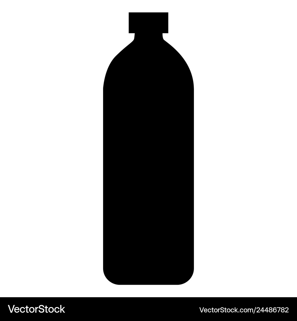 Plastic bottle solid design icon Royalty Free Vector Image