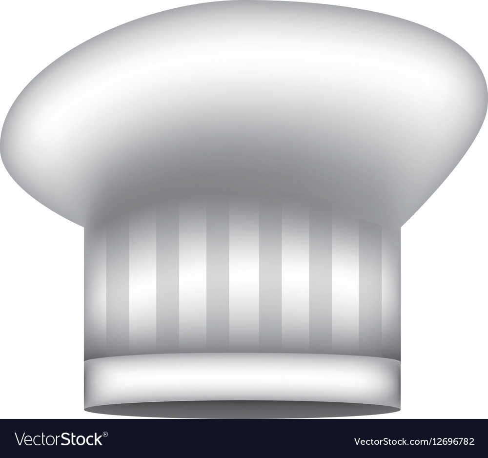 Realistic silhouette of chefs hat with stripeds