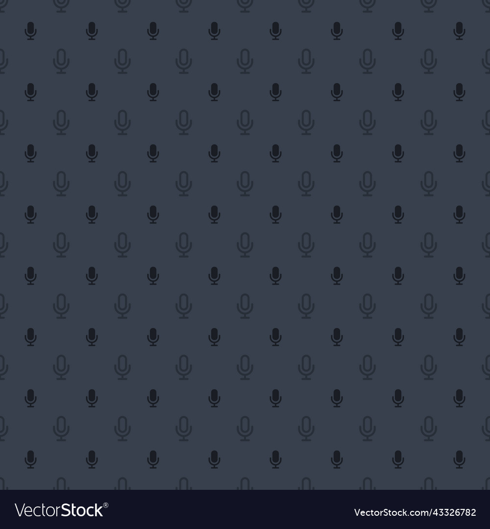 Seamless pattern microphone vector image Seamless pattern microphone