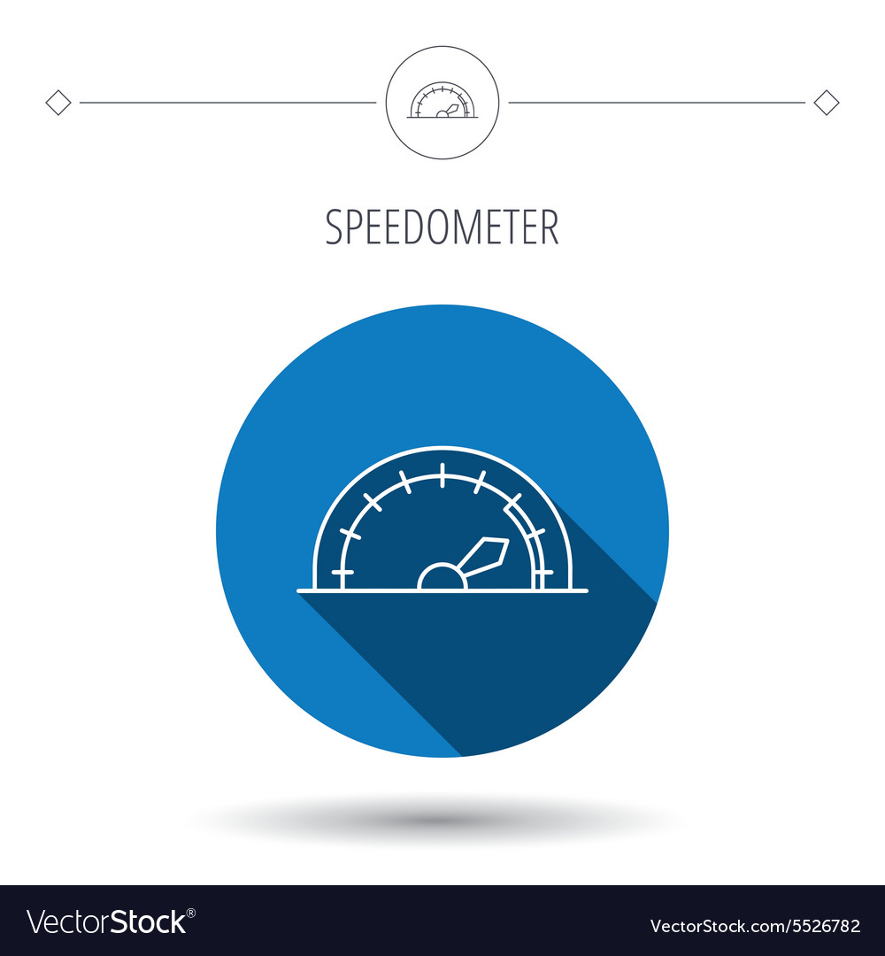 Speedometer icon speed tachometer with arrow