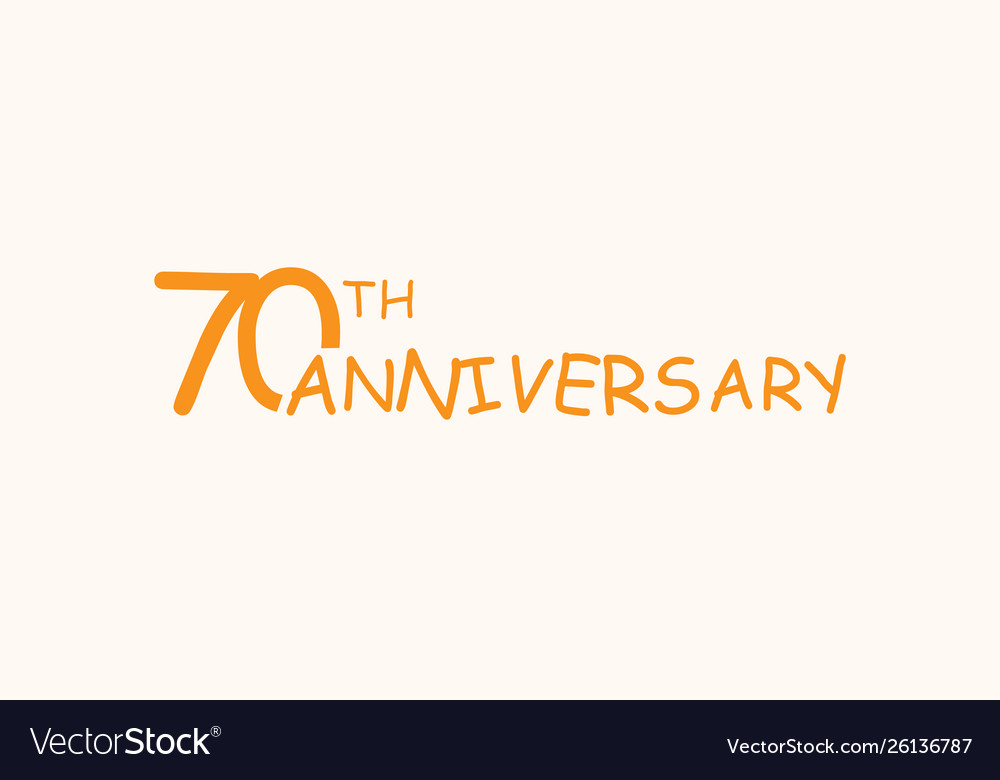 70 anniversary logo concept 70th years birthday