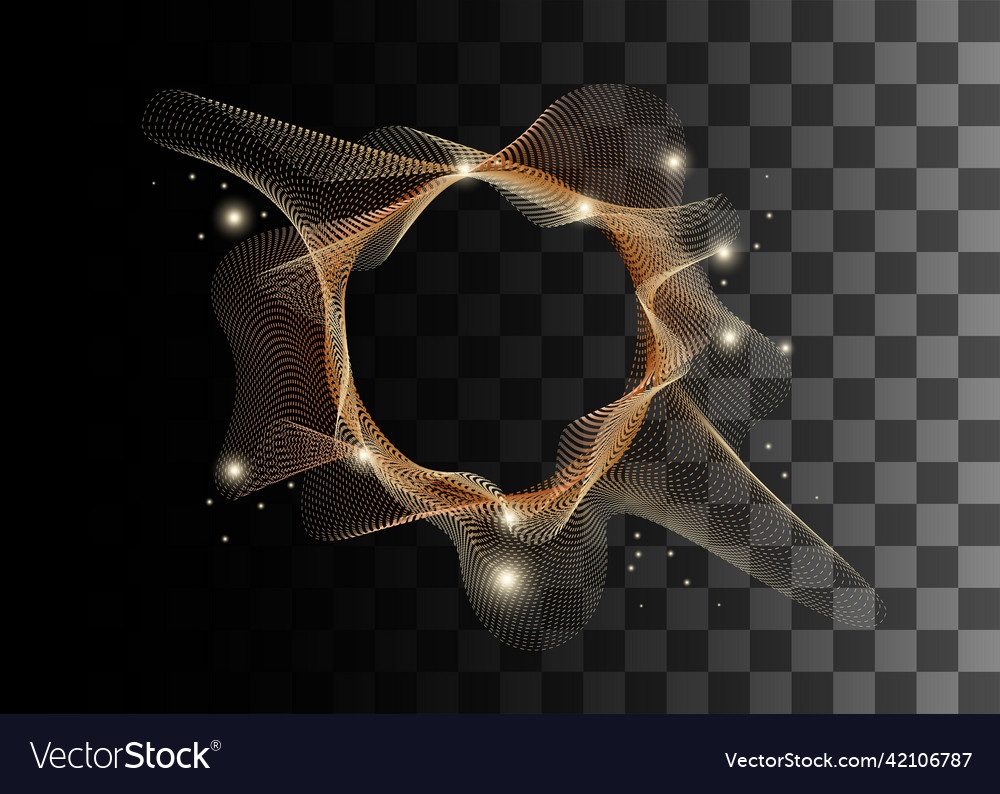Abstract design element golden color effect vector image Abstract design element golden color effect