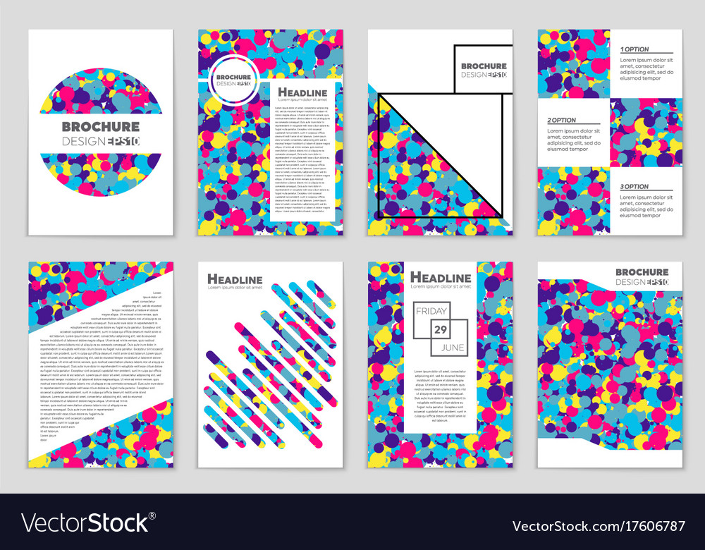 Abstract layout background set for art
