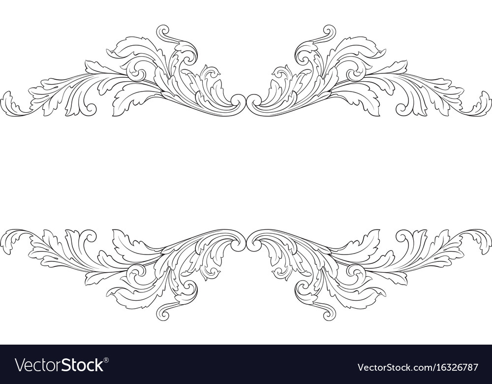 Baroque vintage elements Royalty Free Vector Image