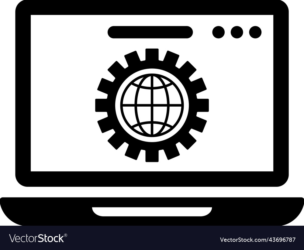 Browser setting settings icon black graphics