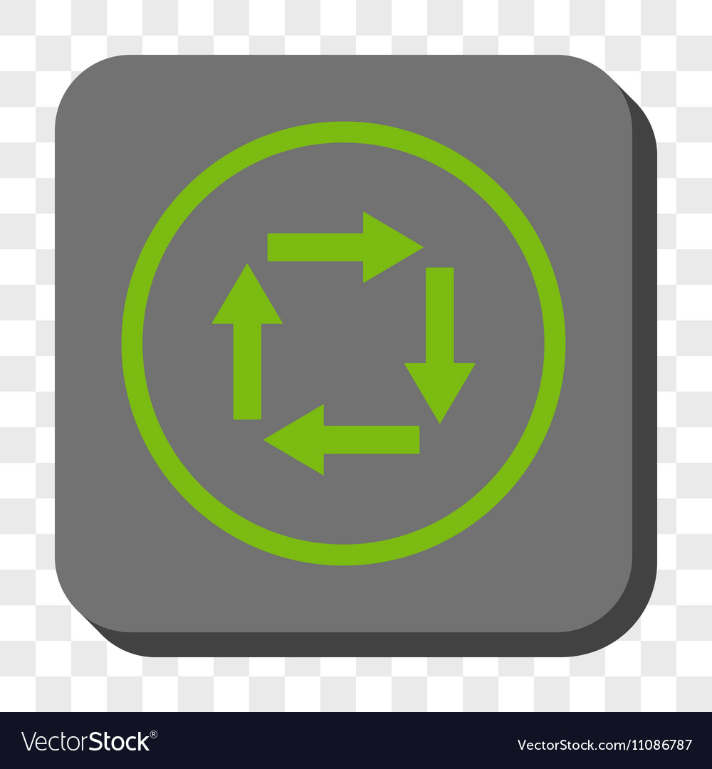 Circulation arrows rounded square button