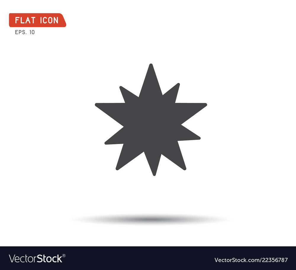 Classic star icon logo flat eps Royalty Free Vector Image