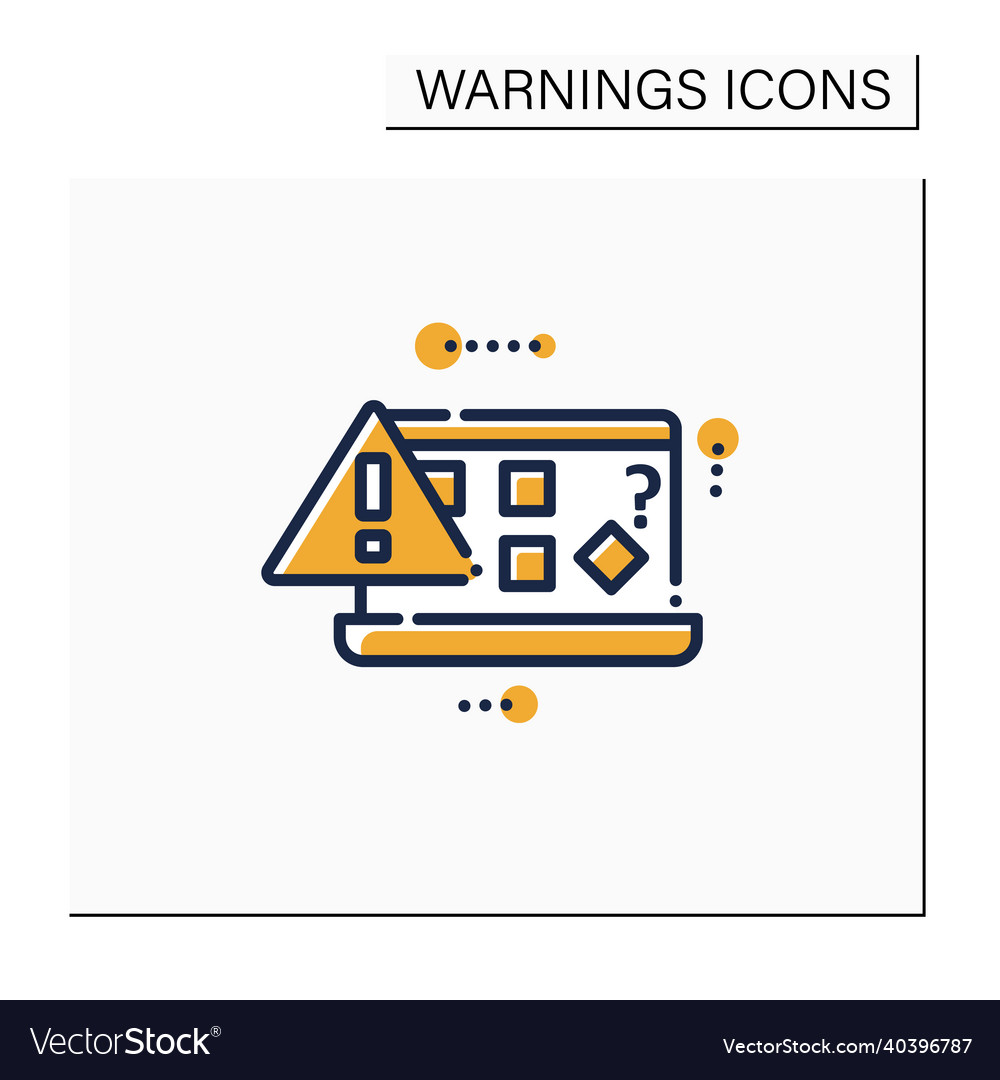 Computer notification color icon vector image Computer notification color icon