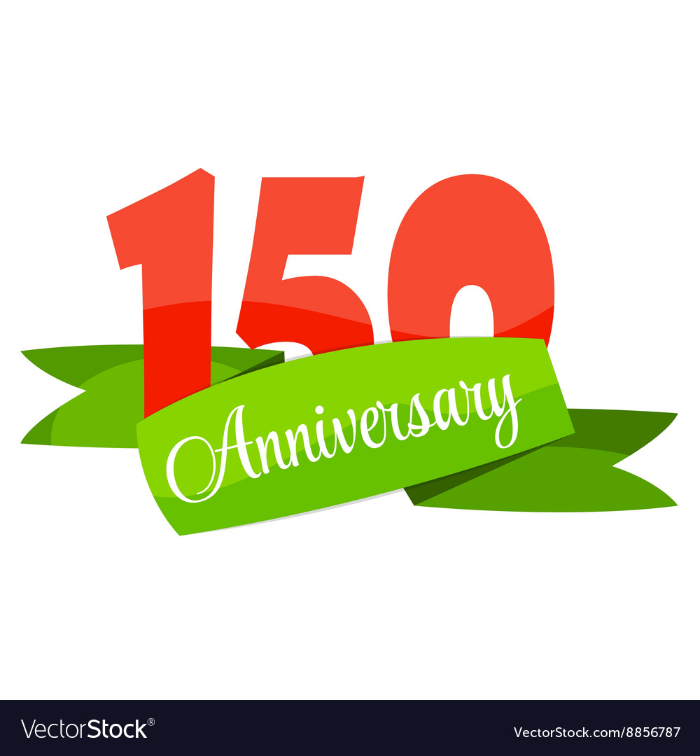 Cute template 150 years anniversary sign