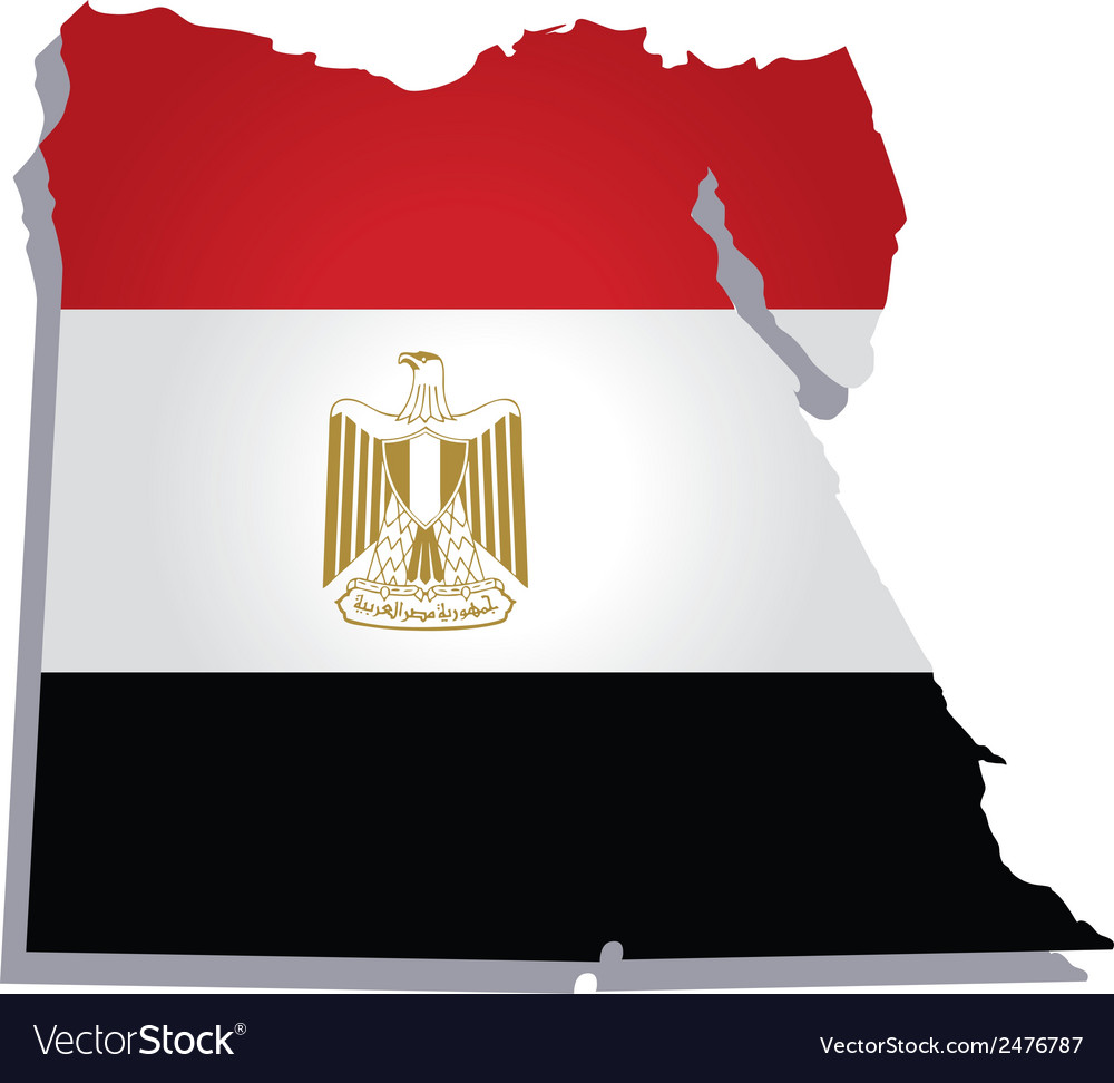 Egypt africa map flag Royalty Free Vector Image