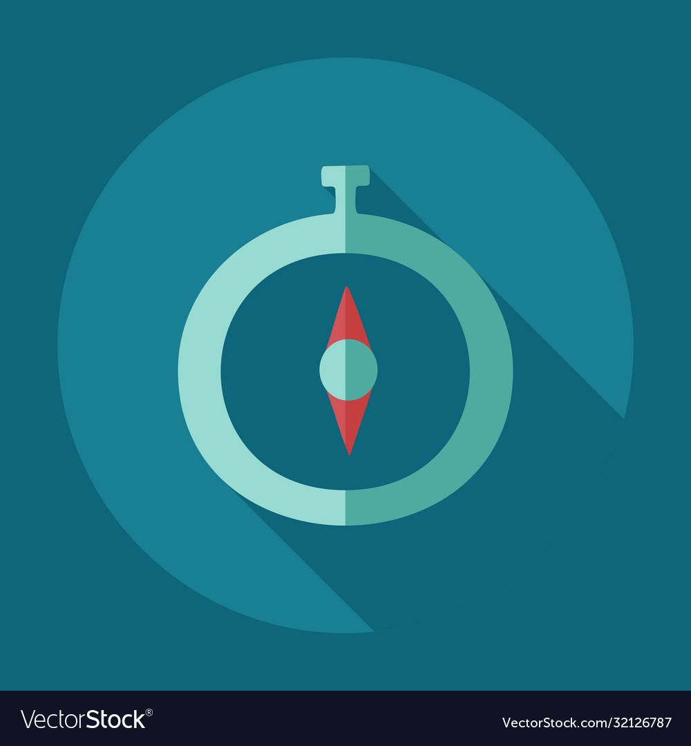 Flat modern design with shadow icons compass