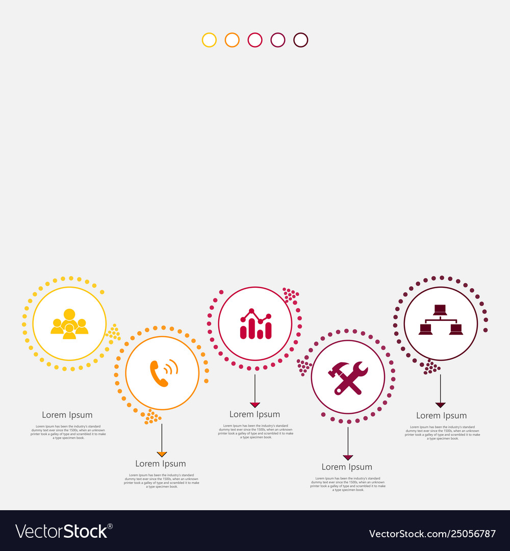 Infographic element with icons and options