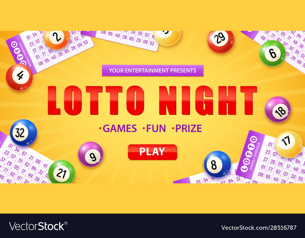 Lotto night realistic background Royalty Free Vector Image