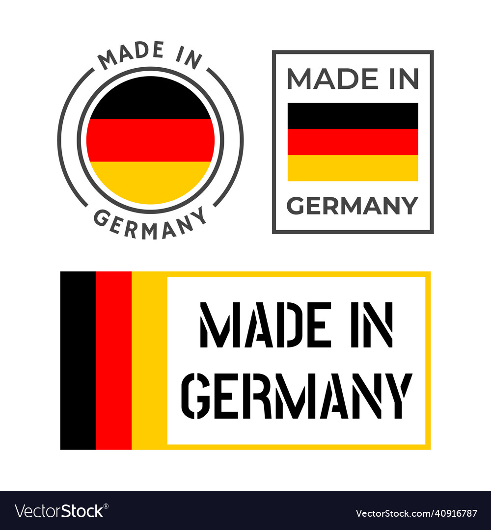 Made In Germany Icon Set German Product Labels Vector Image
