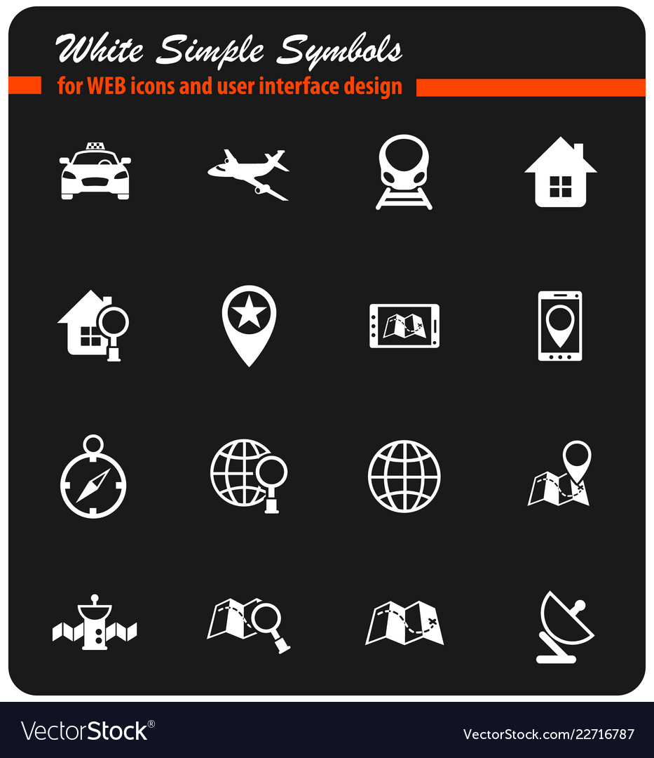 Navigation icon set