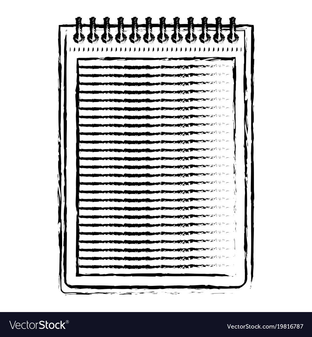 Notebook with horizontal lines and metal spiral