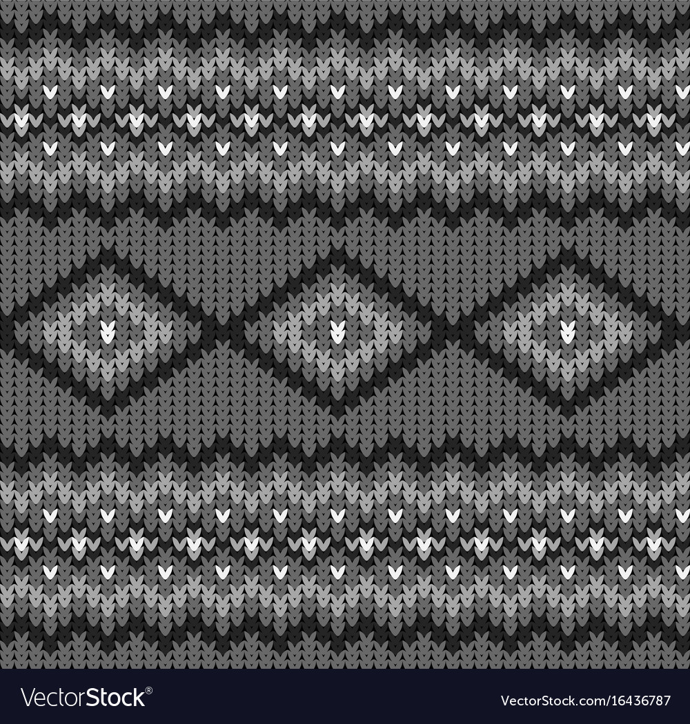 Seamless gray ktitted pattern