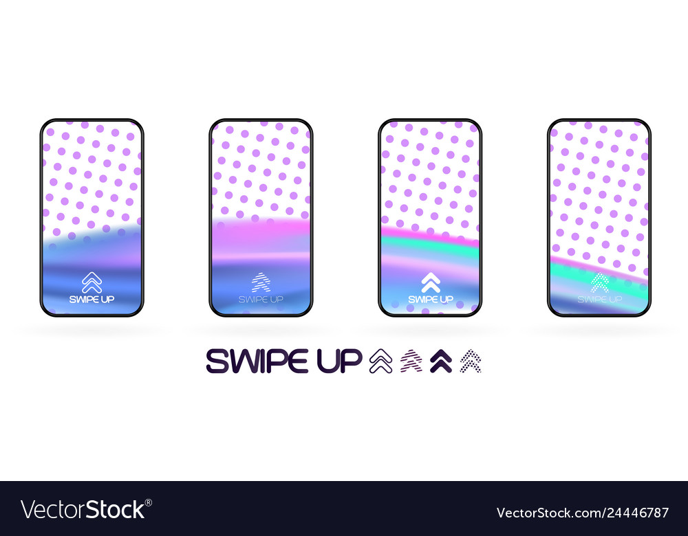 Swipe up template with abstract backdrop vector image Swipe up template with abstract backdrop