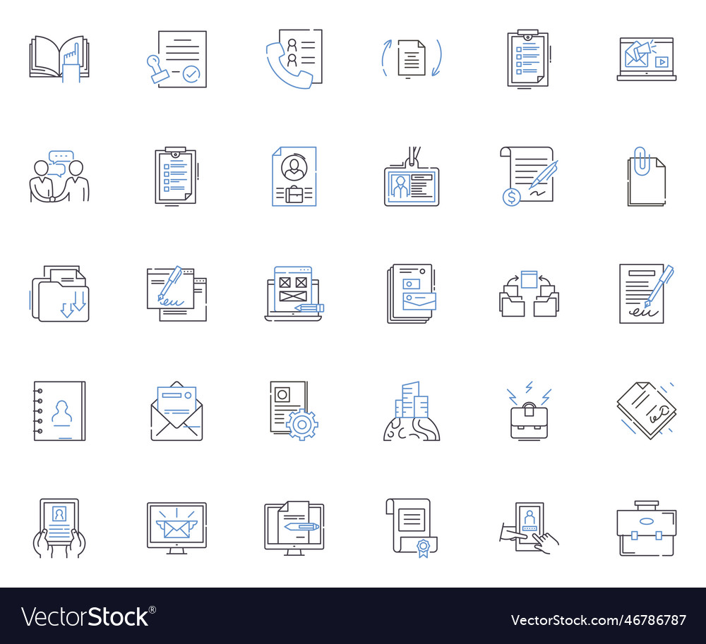 Website development line icons collection
