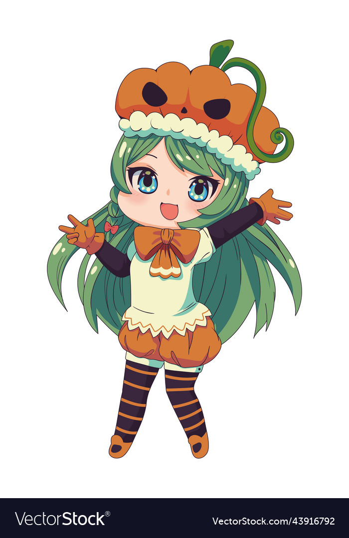 Cute Halloween Girl!  Halloween girl, Cute halloween, Cute chibi