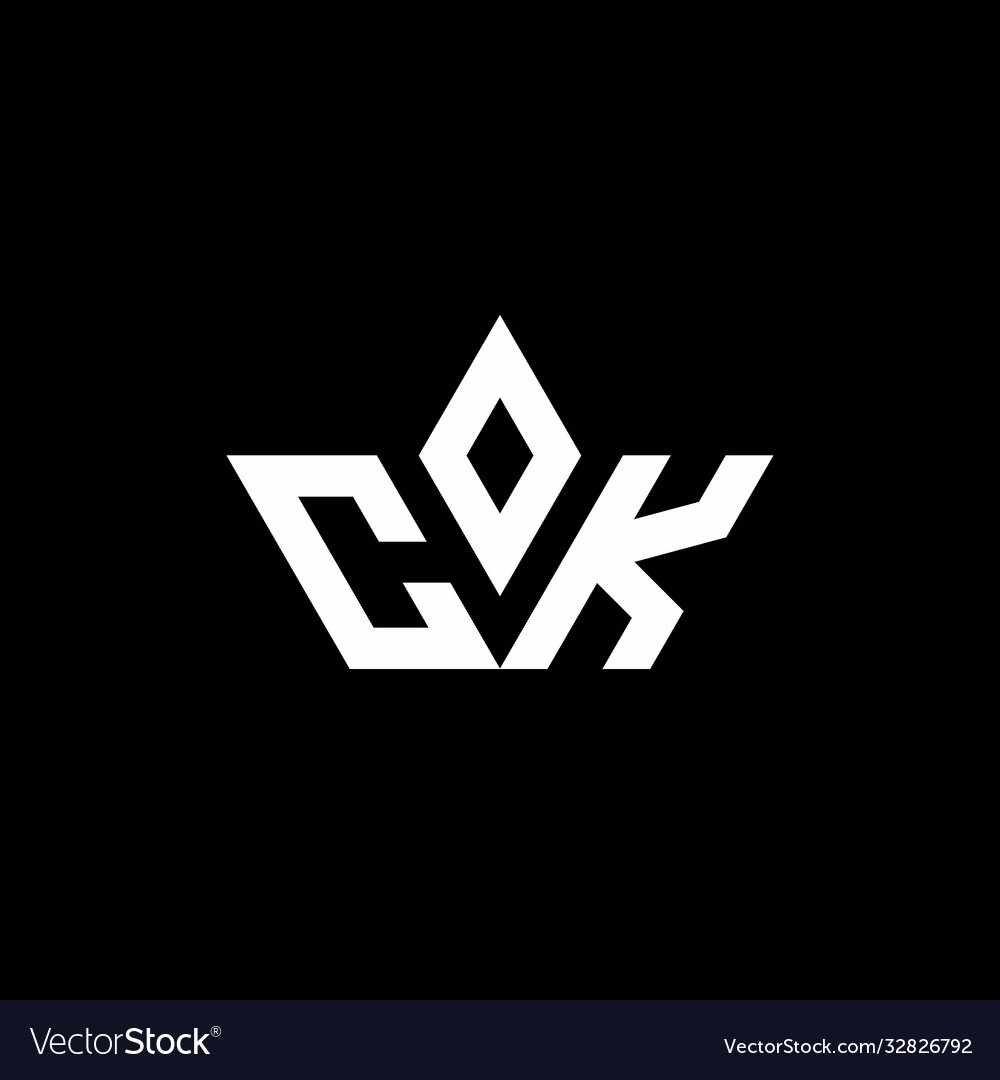 Ck monogram logo with crown shape luxury style