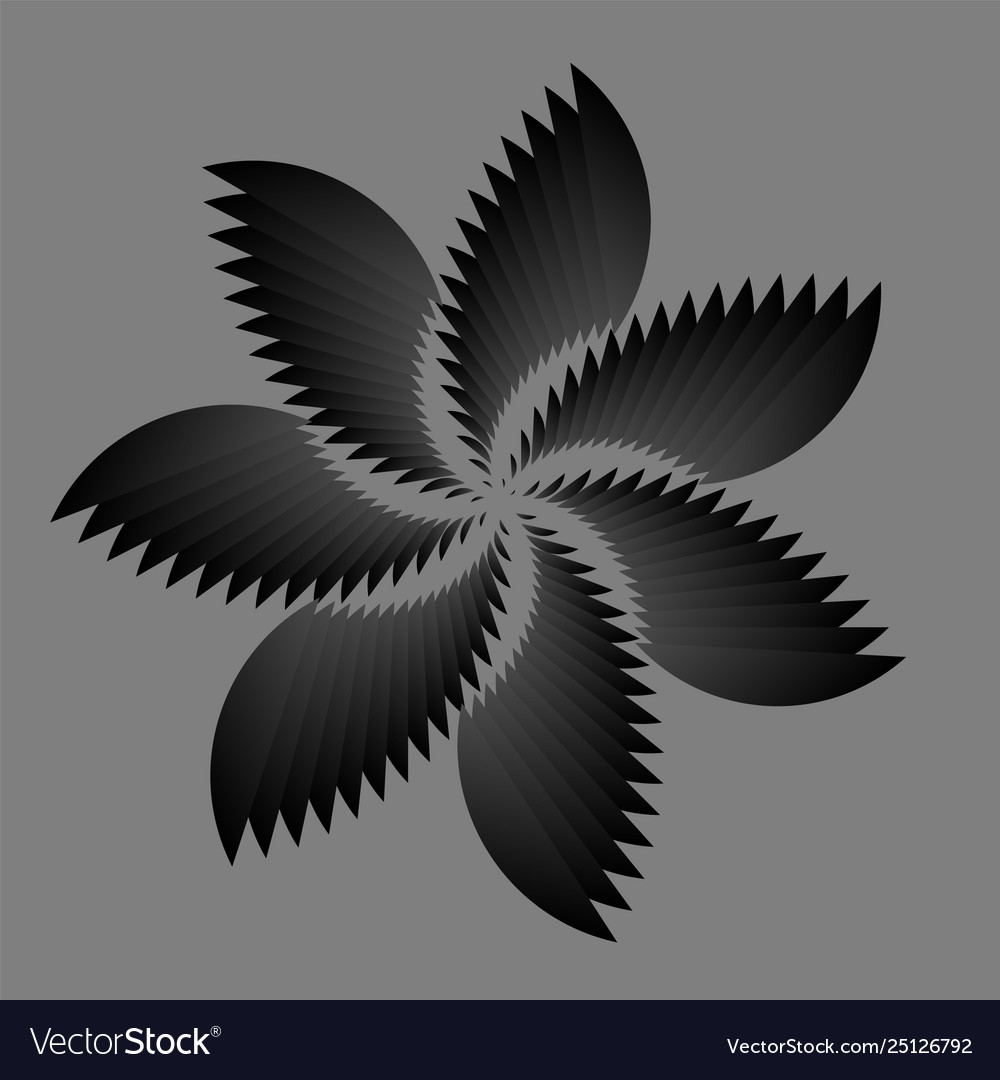 Concentric abstract pattern from repetitive shapes