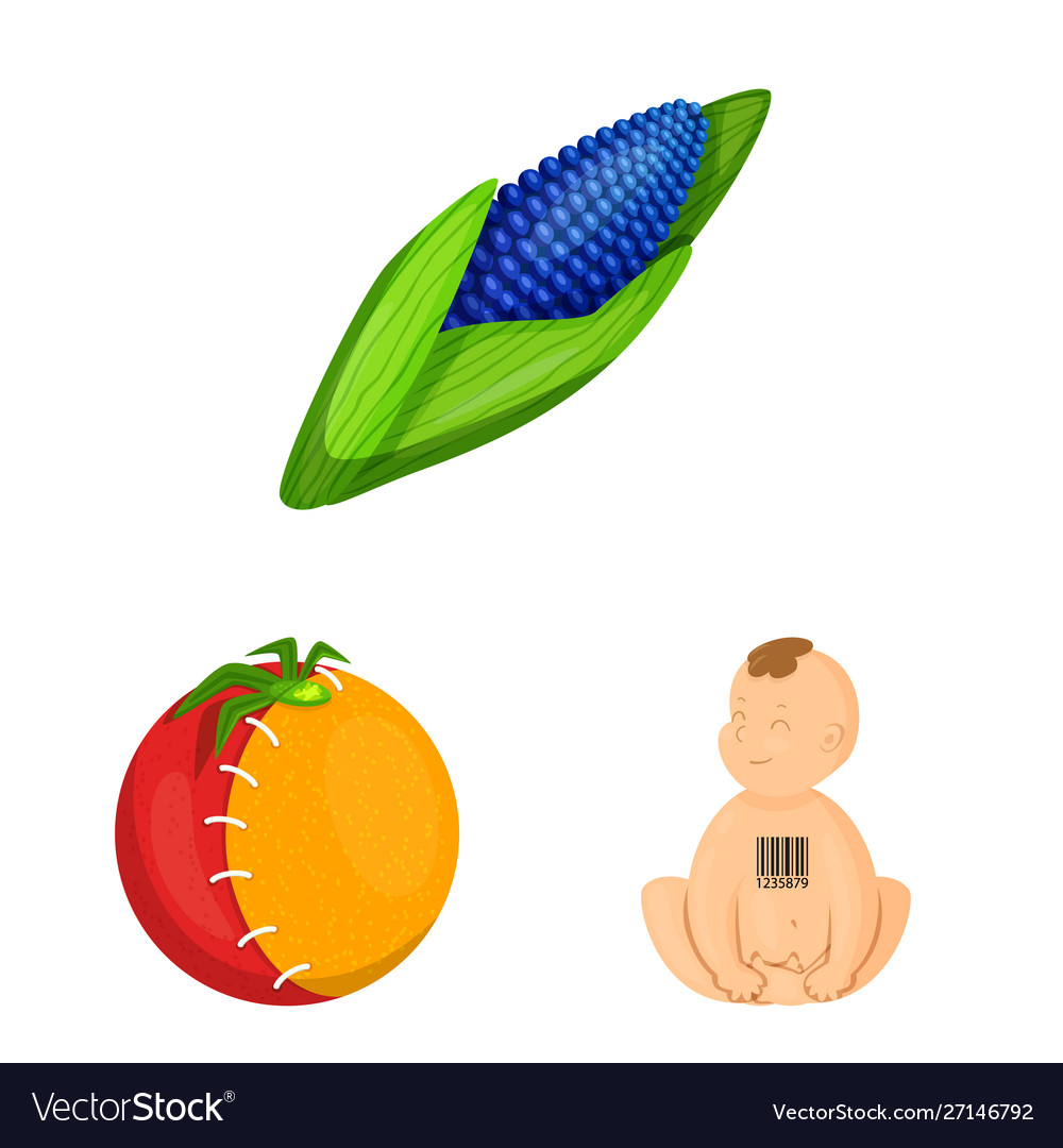 Design modified and genetically symbol Vector Image Design modified and genetically symbol