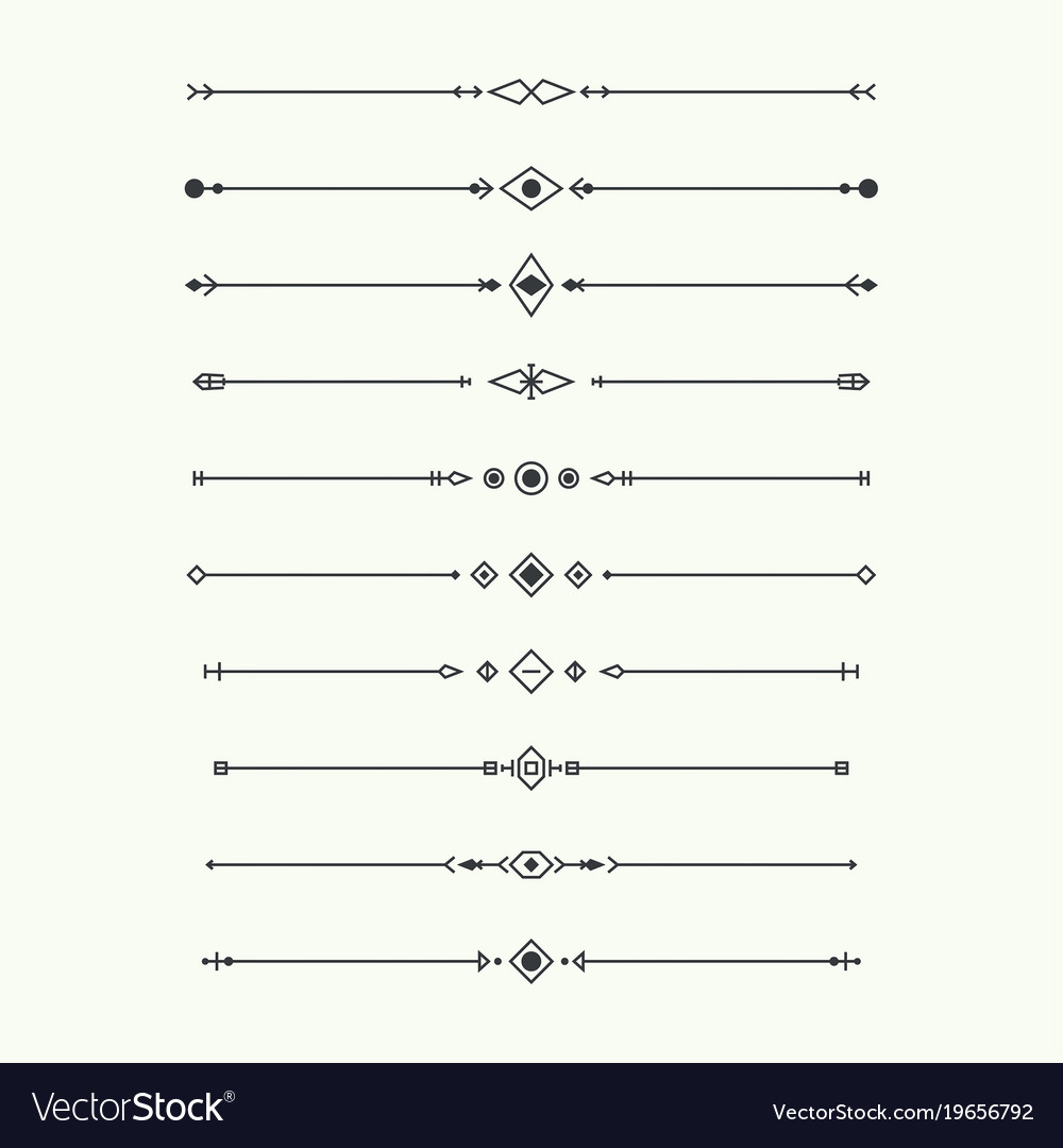Dividers set isolated Royalty Free Vector Image