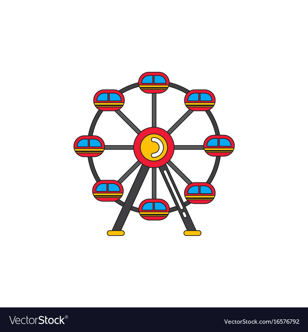 Ferris wheel icon Royalty Free Vector Image - VectorStock