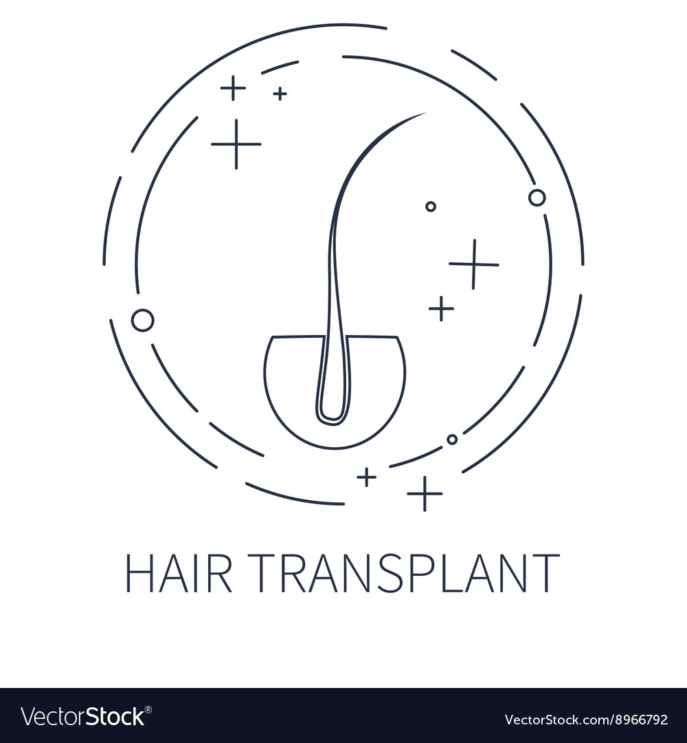 Hair Transplant Symbol Royalty Free Vector Image