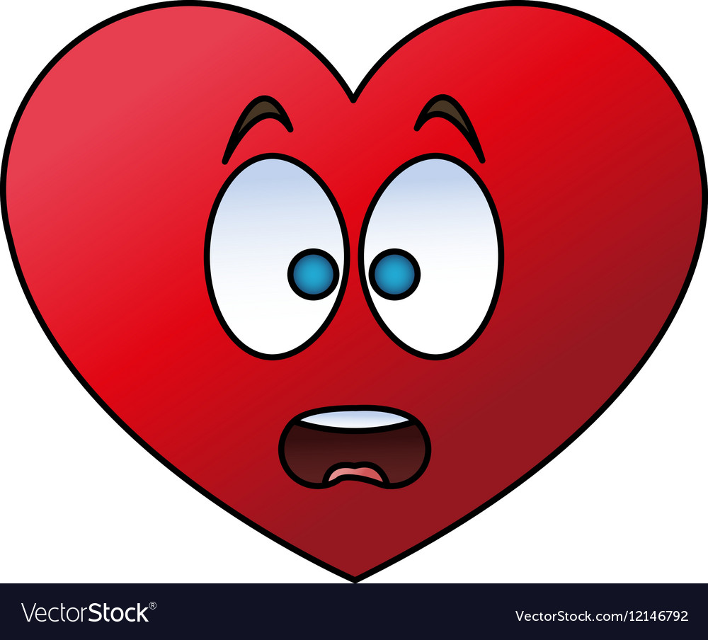 Isolated heart cartoon design Royalty Free Vector Image