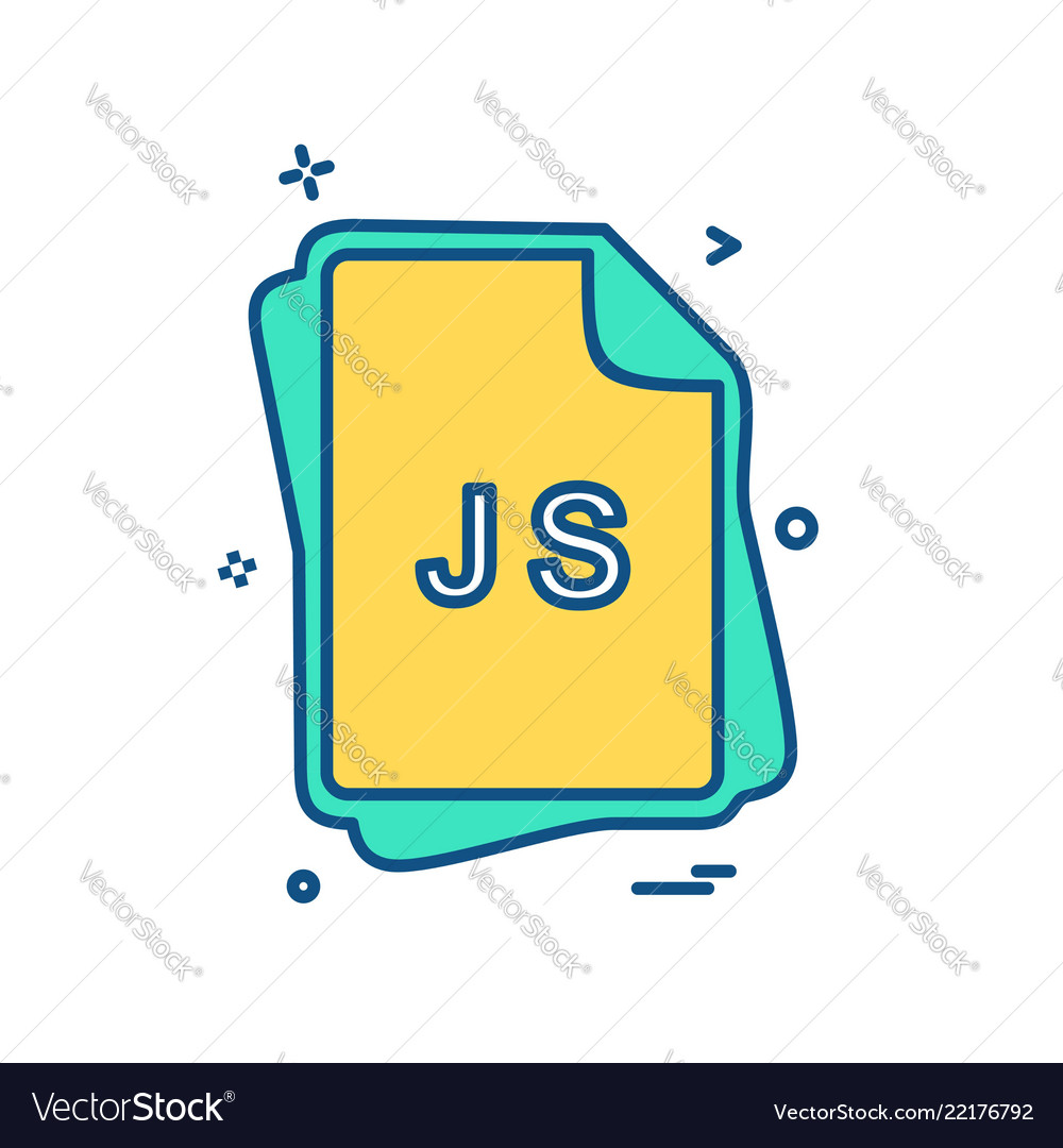 Js file type icon design vector image Js file type icon design