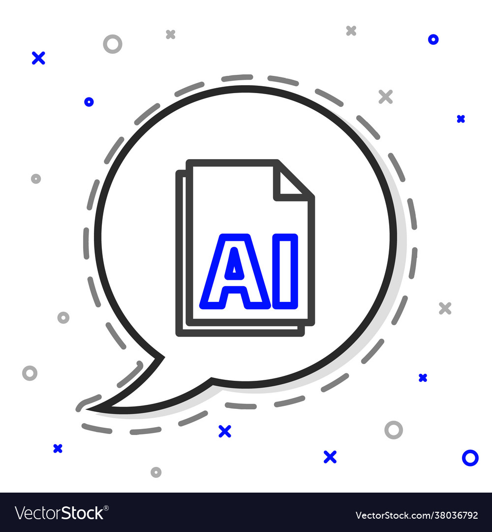 Zeile ai Datei Dokument herunterladen Schaltfläche Symbol