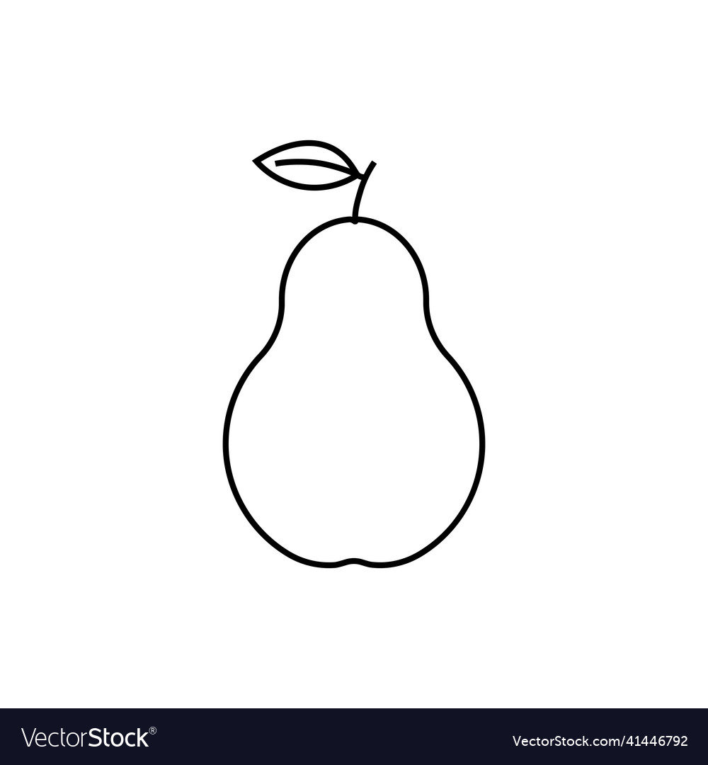 Pear concept line icon linear concept Royalty Free Vector