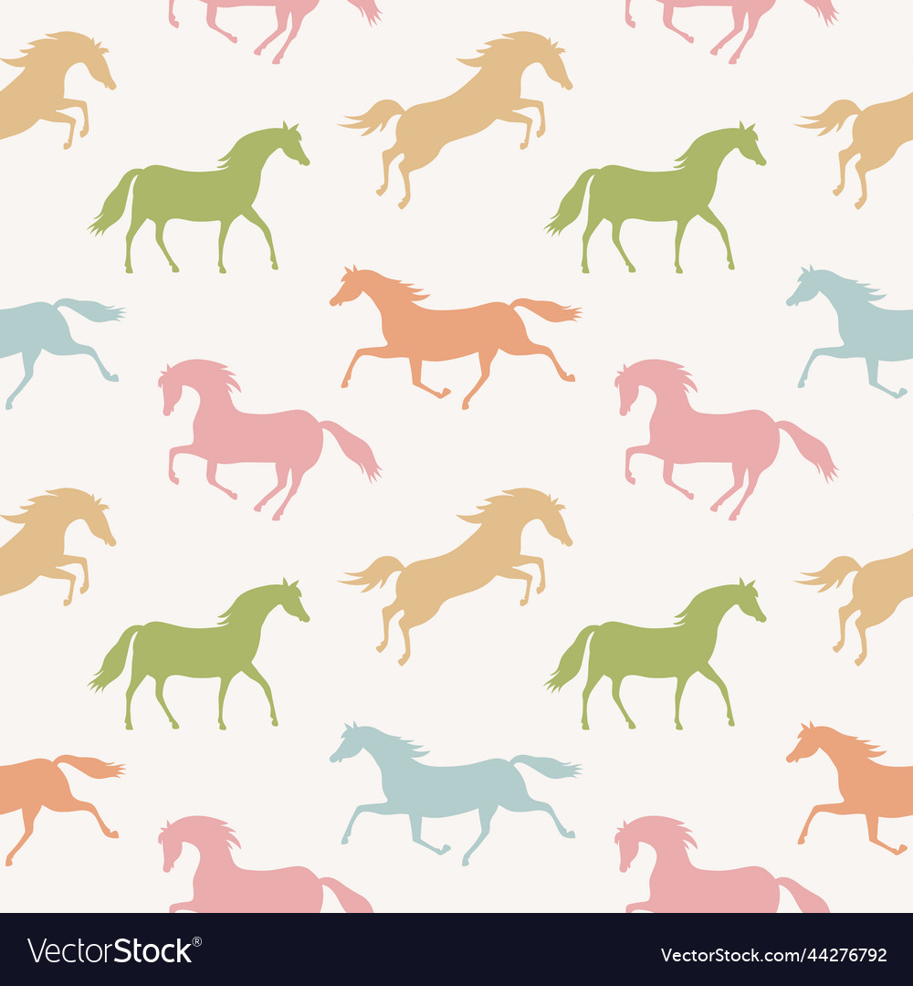 Seamless pattern with colorful running