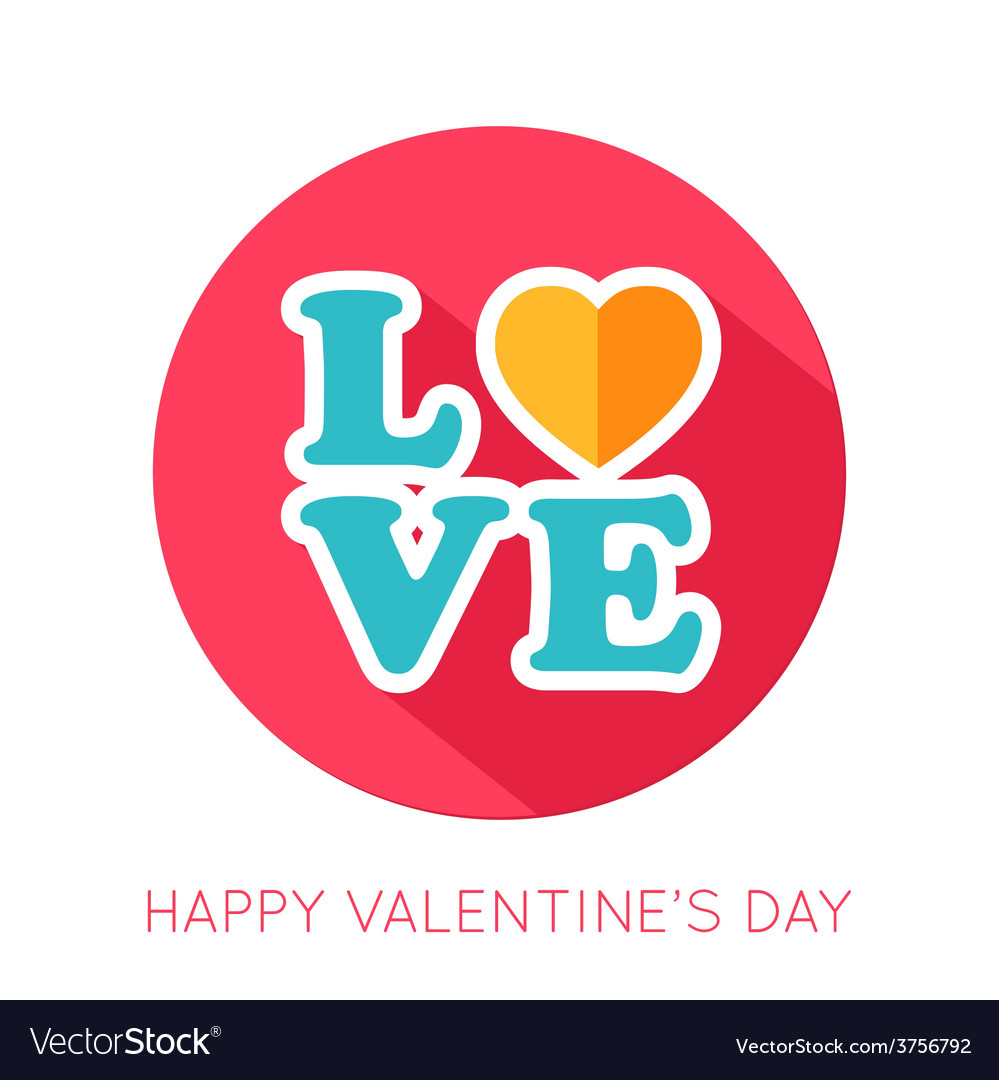 Valentines day flat isolated icon