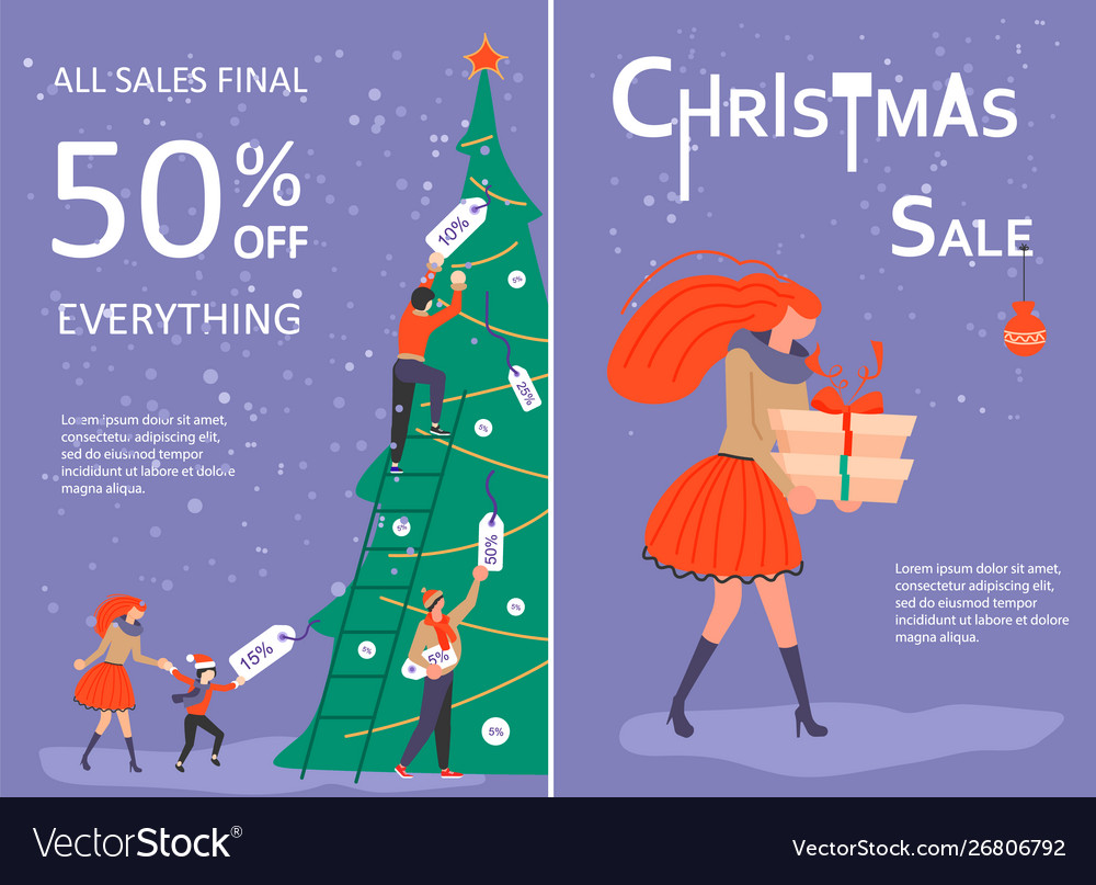 Vertical banner for christmas sale