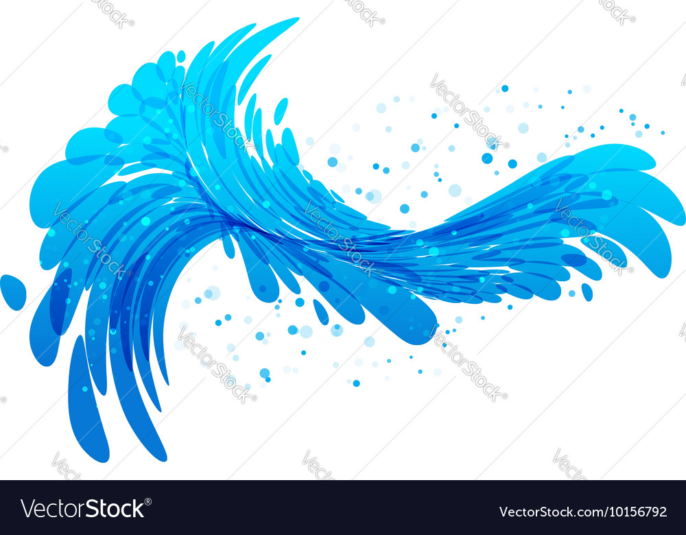 Water splash on white background Royalty Free Vector Image