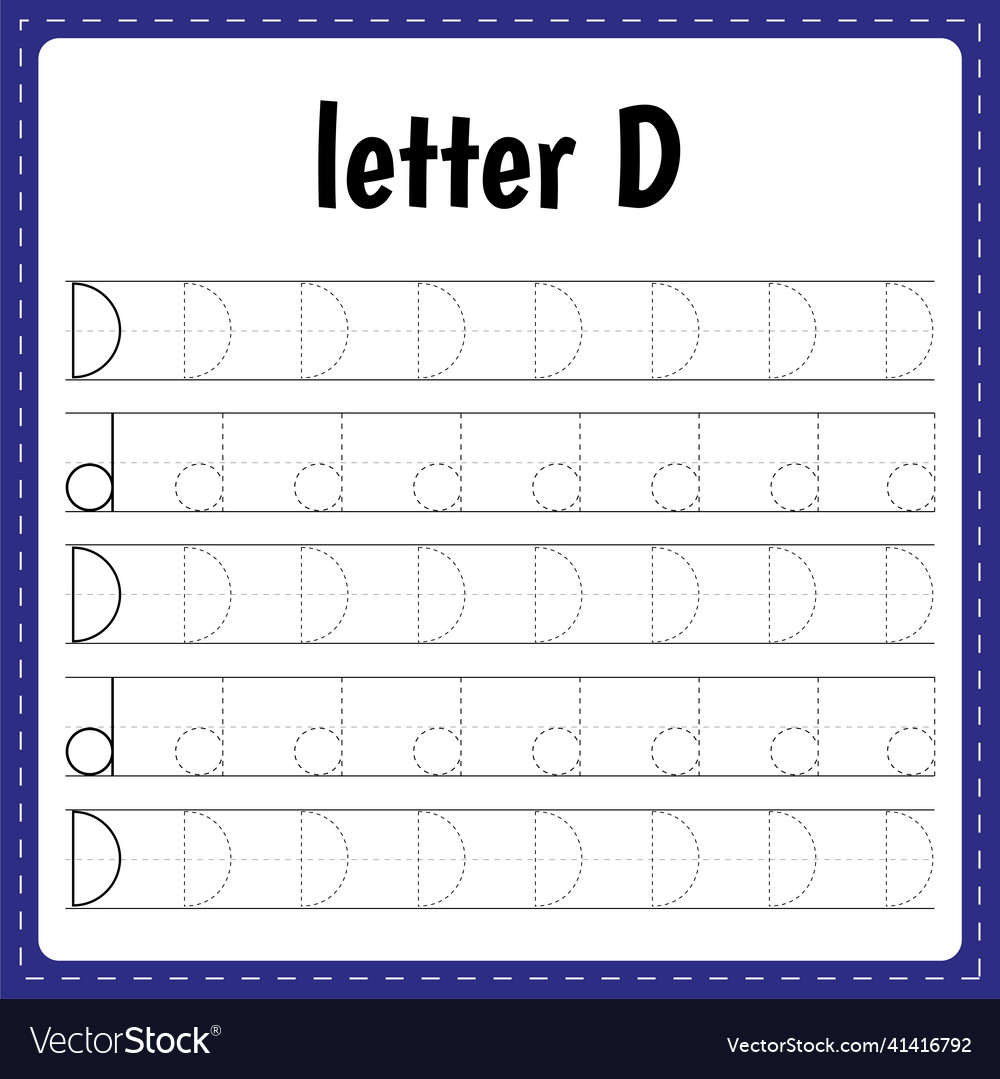Writing letters tracing page practice sheet
