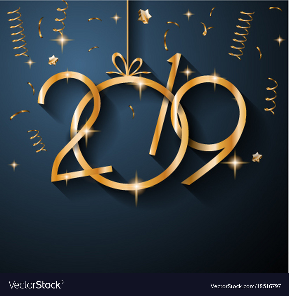 2019 happy new year background for your seasonal Vector Image